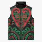 Custom Aotearoa Ngai Tuhoe Sleeveless Puffer Jacket Maori Tribal Pattern