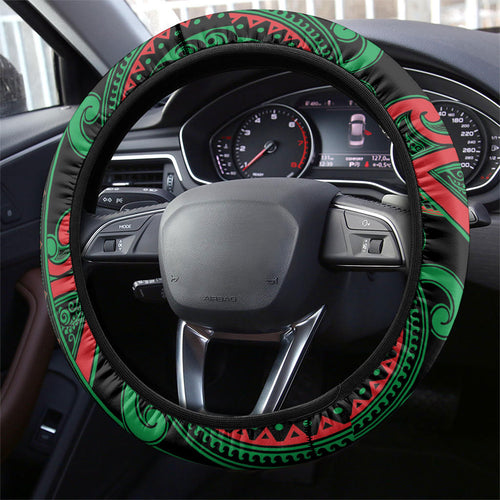 Aotearoa Ngai Tuhoe Steering Wheel Cover Maori Tribal Pattern