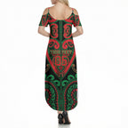 Custom Aotearoa Ngai Tuhoe Summer Maxi Dress Maori Tribal Pattern