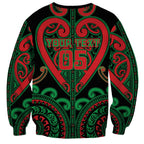 Custom Aotearoa Ngai Tuhoe Sweatshirt Maori Tribal Pattern