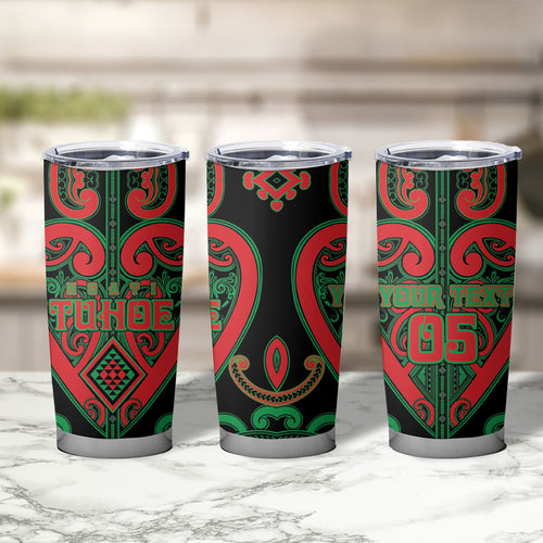 Custom Aotearoa Ngai Tuhoe Tumbler Cup Maori Tribal Pattern
