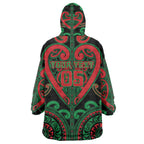 Custom Aotearoa Ngai Tuhoe Wearable Blanket Hoodie Maori Tribal Pattern