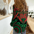 Custom Aotearoa Ngai Tuhoe Women Casual Shirt Maori Tribal Pattern
