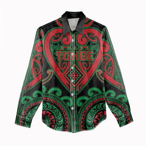 Custom Aotearoa Ngai Tuhoe Women Casual Shirt Maori Tribal Pattern