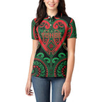 Custom Aotearoa Ngai Tuhoe Women Polo Shirt Maori Tribal Pattern