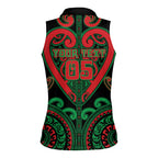 Custom Aotearoa Ngai Tuhoe Women Sleeveless Polo Shirt Maori Tribal Pattern