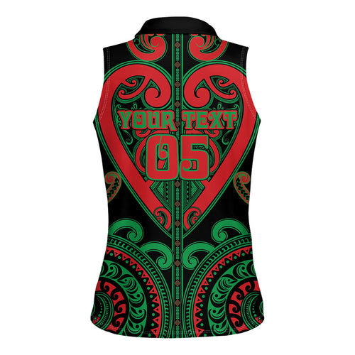 Custom Aotearoa Ngai Tuhoe Women Sleeveless Polo Shirt Maori Tribal Pattern