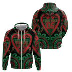 Custom Aotearoa Ngai Tuhoe Zip Hoodie Maori Tribal Pattern
