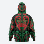 Custom Aotearoa Ngai Tuhoe Zip Hoodie Maori Tribal Pattern