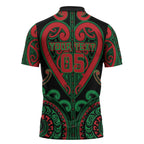 Custom Aotearoa Ngai Tuhoe Zipper Polo Shirt Maori Tribal Pattern