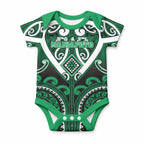 Custom Aotearoa Ngati Maniapoto Baby Onesie Maori Tribal Pattern