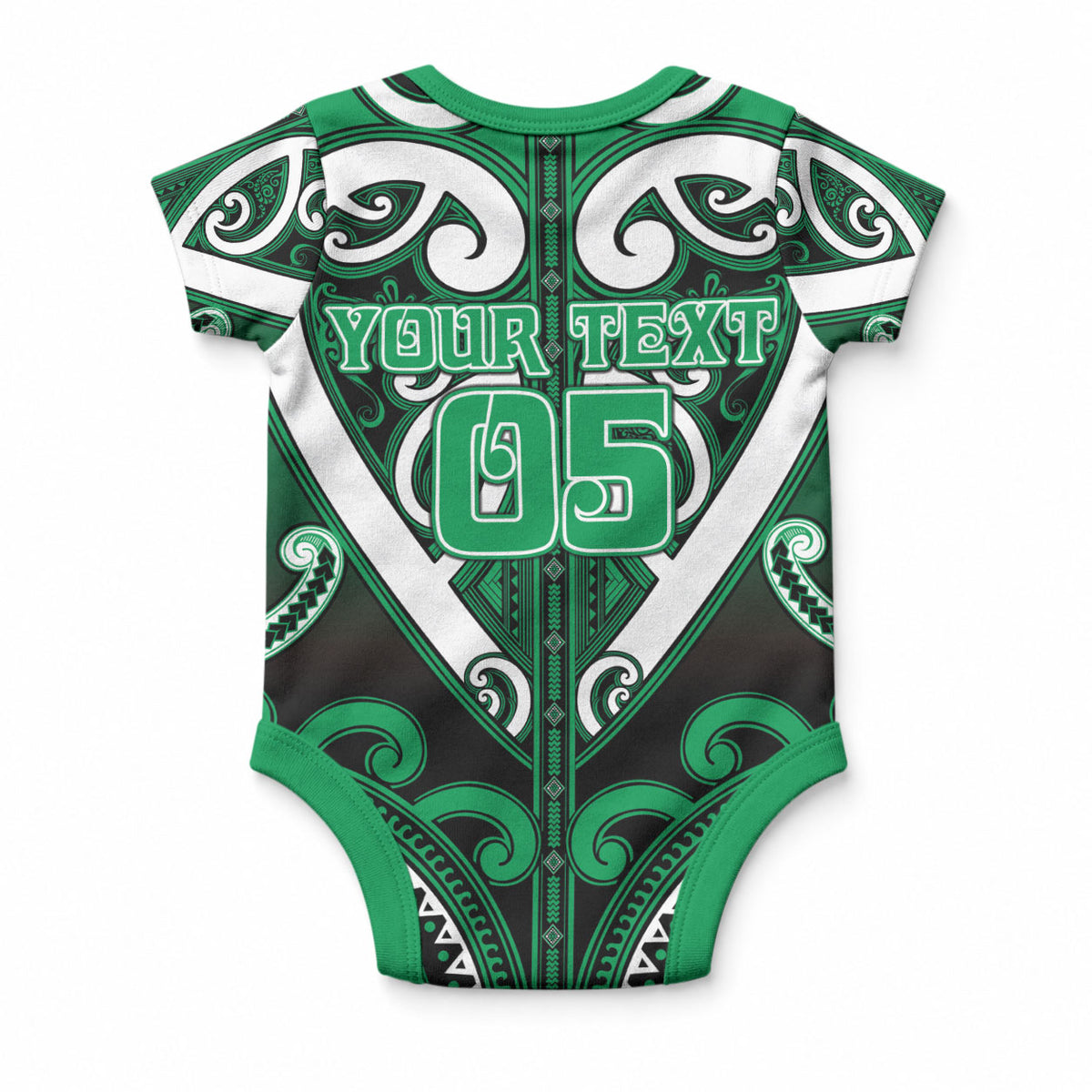 Custom Aotearoa Ngati Maniapoto Baby Onesie Maori Tribal Pattern