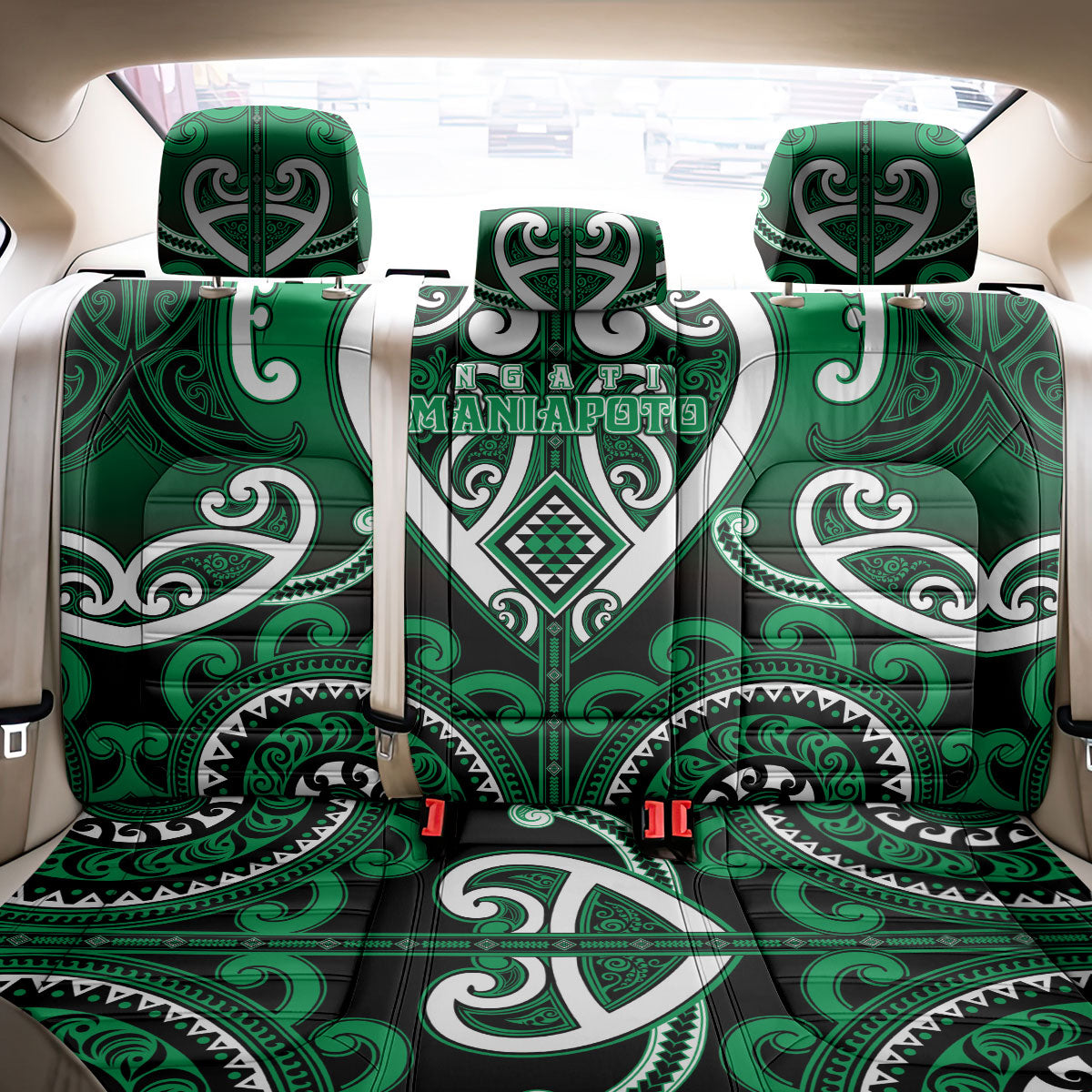 Aotearoa Ngati Maniapoto Back Car Seat Cover Maori Tribal Pattern