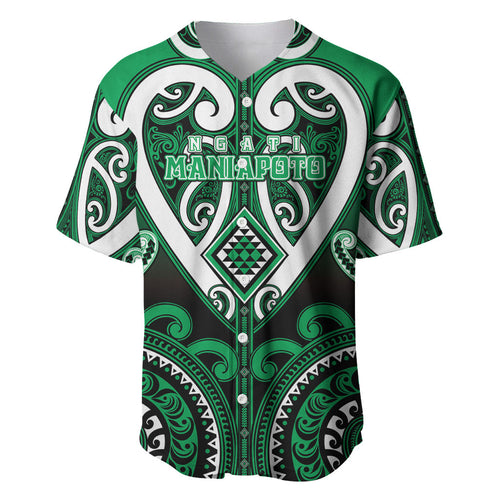 Custom Aotearoa Ngati Maniapoto Baseball Jersey Maori Tribal Pattern