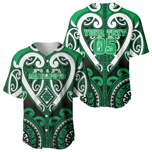 Custom Aotearoa Ngati Maniapoto Baseball Jersey Maori Tribal Pattern