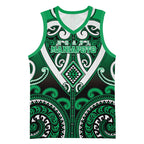 Custom Aotearoa Ngati Maniapoto Basketball Jersey Maori Tribal Pattern