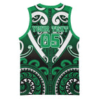 Custom Aotearoa Ngati Maniapoto Basketball Jersey Maori Tribal Pattern