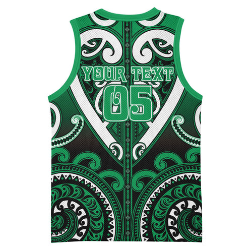 Custom Aotearoa Ngati Maniapoto Basketball Jersey Maori Tribal Pattern