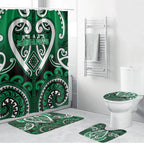 Aotearoa Ngati Maniapoto Bathroom Set Maori Tribal Pattern