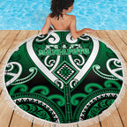Aotearoa Ngati Maniapoto Beach Blanket Maori Tribal Pattern