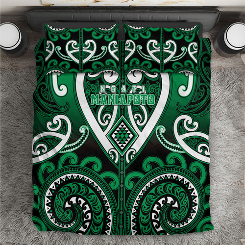 Aotearoa Ngati Maniapoto Bedding Set Maori Tribal Pattern
