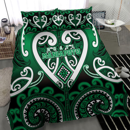 Aotearoa Ngati Maniapoto Bedding Set Maori Tribal Pattern