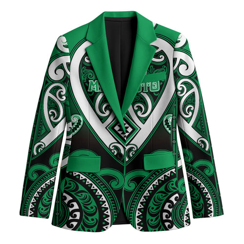 Custom Aotearoa Ngati Maniapoto Blazer Maori Tribal Pattern
