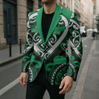 Custom Aotearoa Ngati Maniapoto Blazer Maori Tribal Pattern