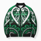 Custom Aotearoa Ngati Maniapoto Bomber Puffer Jacket Maori Tribal Pattern