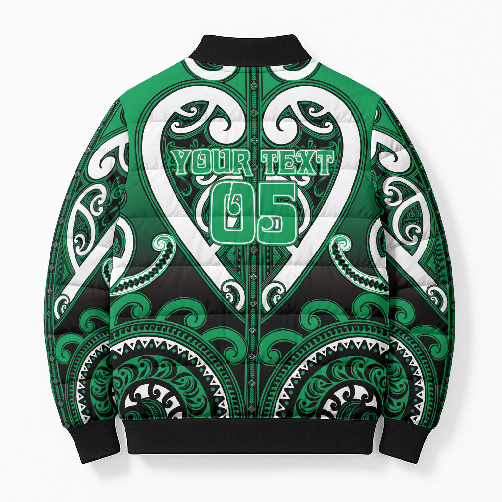 Custom Aotearoa Ngati Maniapoto Bomber Puffer Jacket Maori Tribal Pattern