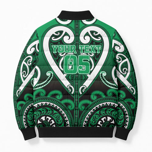 Custom Aotearoa Ngati Maniapoto Bomber Puffer Jacket Maori Tribal Pattern