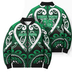 Custom Aotearoa Ngati Maniapoto Bomber Puffer Jacket Maori Tribal Pattern
