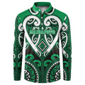Custom Aotearoa Ngati Maniapoto Button Sweatshirt Maori Tribal Pattern