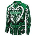 Custom Aotearoa Ngati Maniapoto Button Sweatshirt Maori Tribal Pattern