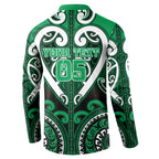 Custom Aotearoa Ngati Maniapoto Button Sweatshirt Maori Tribal Pattern