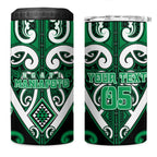 Custom Aotearoa Ngati Maniapoto 4 in 1 Can Cooler Tumbler Maori Tribal Pattern