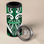 Custom Aotearoa Ngati Maniapoto 4 in 1 Can Cooler Tumbler Maori Tribal Pattern