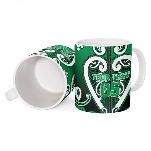 Custom Aotearoa Ngati Maniapoto Ceramic Mug Maori Tribal Pattern