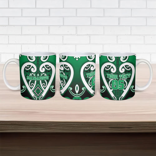 Custom Aotearoa Ngati Maniapoto Ceramic Mug Maori Tribal Pattern