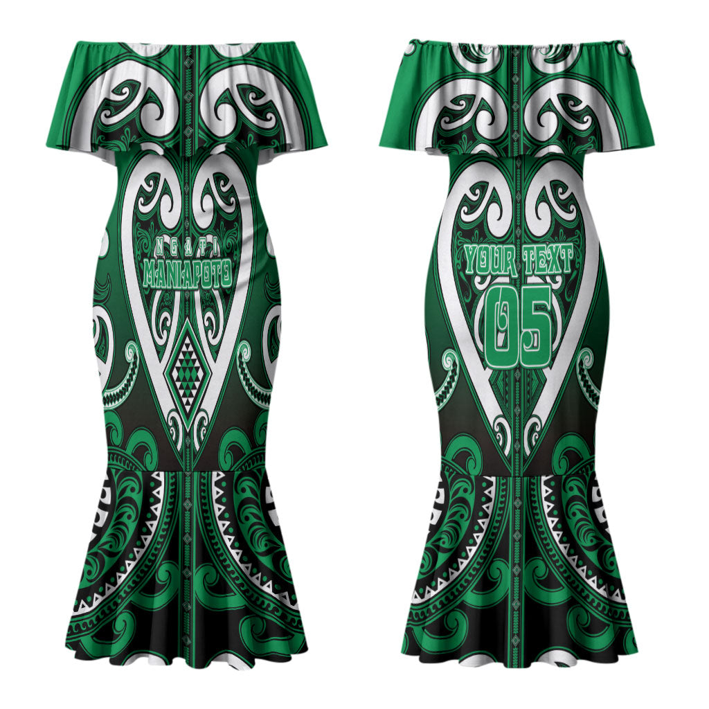 Custom Aotearoa Ngati Maniapoto Couples Matching Mermaid Dress and Hawaiian Shirt Maori Tribal Pattern
