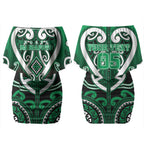 Custom Aotearoa Ngati Maniapoto Couples Matching Off Shoulder Short Dress and Long Sleeve Button Shirt Maori Tribal Pattern