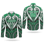 Custom Aotearoa Ngati Maniapoto Couples Matching Short Sleeve Bodycon Dress and Long Sleeve Button Shirt Maori Tribal Pattern