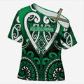 Custom Aotearoa Ngati Maniapoto Cross Shoulder Shirt Maori Tribal Pattern