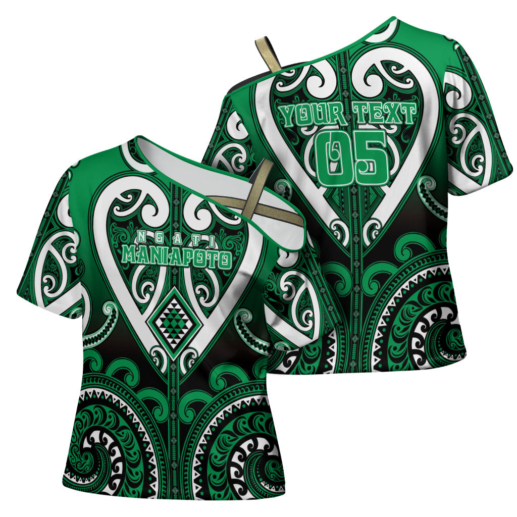Custom Aotearoa Ngati Maniapoto Cross Shoulder Shirt Maori Tribal Pattern