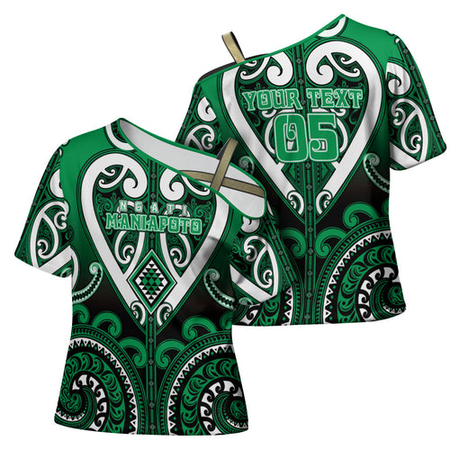 Custom Aotearoa Ngati Maniapoto Cross Shoulder Shirt Maori Tribal Pattern