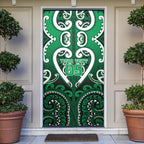 Custom Aotearoa Ngati Maniapoto Door Cover Maori Tribal Pattern