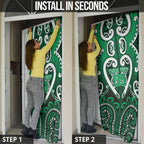 Custom Aotearoa Ngati Maniapoto Door Cover Maori Tribal Pattern