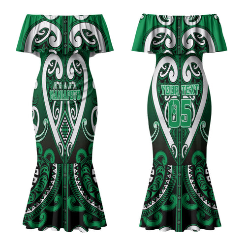 Custom Aotearoa Ngati Maniapoto Family Matching Mermaid Dress and Hawaiian Shirt Maori Tribal Pattern