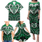 Custom Aotearoa Ngati Maniapoto Family Matching Puletasi and Hawaiian Shirt Maori Tribal Pattern
