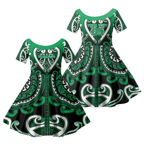 Custom Aotearoa Ngati Maniapoto Family Matching Summer Maxi Dress and Hawaiian Shirt Maori Tribal Pattern